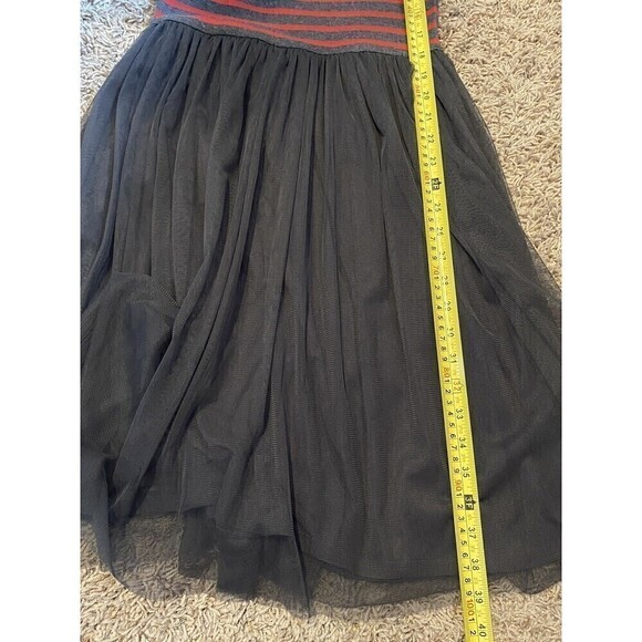 MATILDA Jane TWAS THE NIGHT Dress Tank Tulle Striped Red Gray Women's XS - Picture 7 of 10